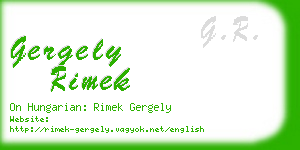 gergely rimek business card